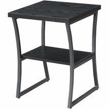 Convenience Concepts X-Calibur 18&quot; Square End Table in Black Wood Finish - $99.99