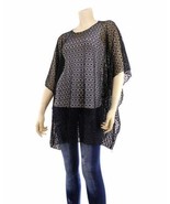 Circle Net Top Fashion Scarf Poncho Mesh Black Drape Cape One Size Fits ... - $24.35 CAD