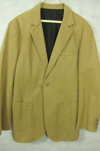 GORGEOUS Saks Fifth Avenue Sturdy Cotton Brown Herringbone Sport Coat Jacket 42R - £43.15 GBP