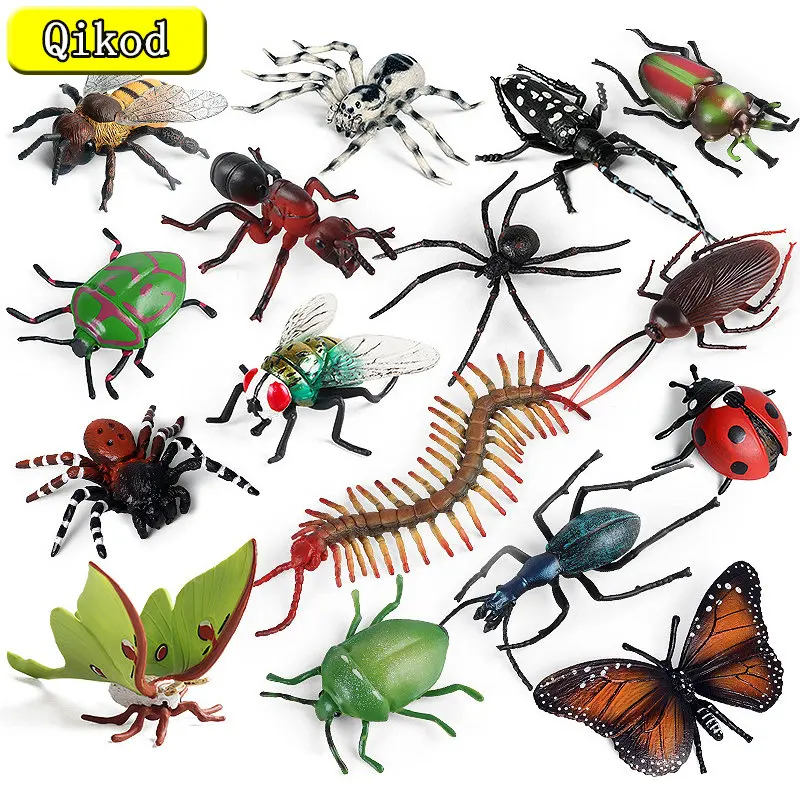 Lifelike Simulation Insects Toys Animal Figurines Model Butterfly Ants Spider - £8.96 GBP+