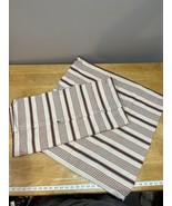 IKEA Alvine Raffla Pillow Cover  SET (2) 25x25 Woven Stripes Red Cream Blue - $451.56 MXN