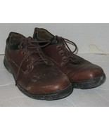 Mens 7.5M Bkeepers Dark Brown Leather Casual Work Shoes Worn-In - $18.81