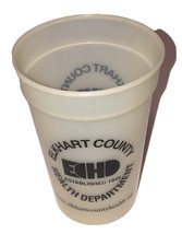 Elkhart, Indiana Health Depatment Promo “Established 1949” Plastic Cup - £3.88 GBP
