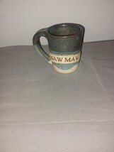 Stegall signed Art Pottery Stoneware Glazed Maw Maw Coffee Tea Mug Blue - $14.99