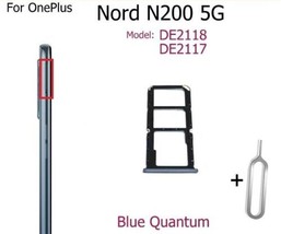 SIM Card Tray SD Holder Slot for OnePlus Nord N200 5G Blue Plus Pin - £15.97 GBP