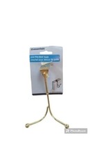 Essentials Over-the-Door Hook Metal Brass Color 2 Prong Hook - £6.26 GBP