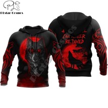  the red moon wolf 3d all over printed men hoodie autumn unisex sweatshirt zip pullover thumb200