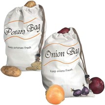 Miles Kimball Potato &amp; Onion Sprout-Free Vegetable Storage Bags - White - $18.99