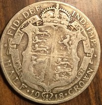 1918 Uk Gb Great Britain Silver Half Crown Coin - £16.62 GBP