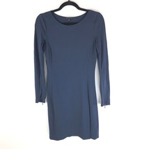 Theory Womens Sheath Dress Long Sleeve Knit Stretch Navy Blue S - £23.10 GBP