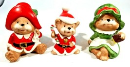 Set of 3 HOMCO #5600 Christmas Bear Figurines &quot;Claus Family Bears&quot; Holiday Bears - £18.03 GBP