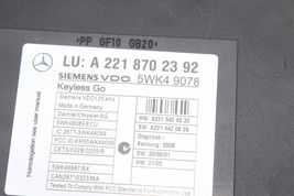 07-13 MERCEDES-BENZ W221 S600 KEYLESS ENTRY GO CONTROL MODULE E4295 image 11