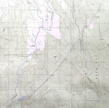 Map Reed Pond Maine 1988 Topographic Geological Survey 1:24000 27 x 22&quot; ... - $44.99