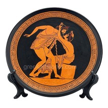 Homosexual Love Gay Sex Ancient Greece Vase Ceramic Plate Greek Pottery - £43.59 GBP