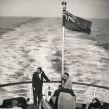 VTG 1960 MV Bluenose Passenger Ferry Steamer Stern View Yarmouth B&amp;W Pho... - £14.60 GBP