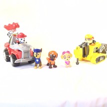 Paw Patrol Lot of 5 + Marshall&#39;s Truck &amp; Rubble&#39;s Dozer Spin Master Nickelodeon - £21.87 GBP