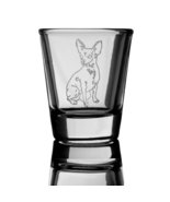 Hip Flask Plus 2oz chihuahua 2 dog puppy Shot Glass - £11.72 GBP