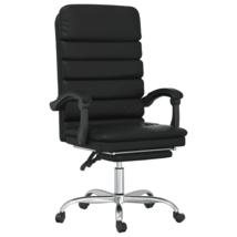 vidaXL Massage Reclining Office Chair Black Faux Leather - $167.99