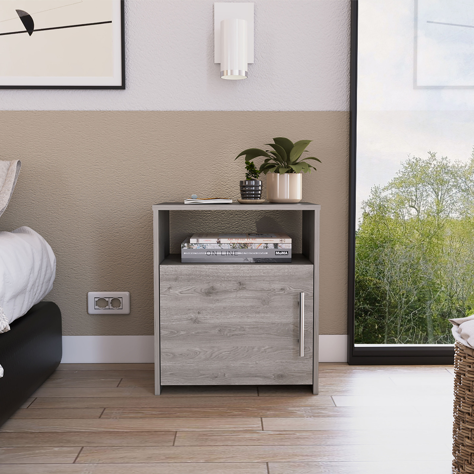 Bristol Nightstand, One Cabinet, Top surface
