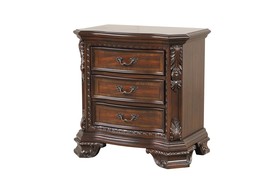 Traditional 3-Drawer Nightstand - Walnut - $670.99