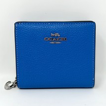 Coach Snap Wallet in Racer Blue Leather C2862 New With Tags - $176.22