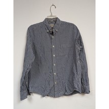 J Crew Slim Fit Long Sleeve Button Up Shirt Mens M Blue White Plaid Cotton - £16.05 GBP