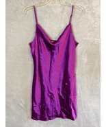 Aritzia Babaton purple model cowel neck mini Dress Satin size Large - £27.11 GBP