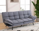 Memory Foam Futon Bed,Sleeper Sofa Couch Sofabed, Grey - $548.99