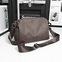 Men&#39;s Shoulder Bag PU Soft Leather Bag Crossbody Bag Large Capacity Backpack - £29.34 GBP