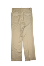 Vintage Rockabilly Dress Trousers Mens 34x32 Khaki Pearl Snap Workwear S... - £16.04 GBP