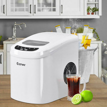 Costway Portable Compact Electric Ice Maker Machine Mini Cube 26lbs/Day White - £130.63 GBP
