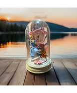 Disney Princess Cinderella Tabletop Glass Dome Clock Jaq and Gus Mice - $364.70 MXN