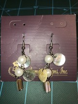 Premier Designs &quot;Coastal&quot; Earrings shell, faux pearls New In Gift Box - £6.86 GBP