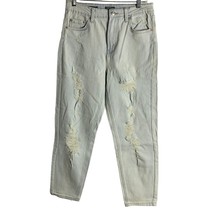 Wild Fable Highest Rise Mom Denim Jeans 4 Light Wash Distressed Tapered 5 Pocket - £14.53 GBP