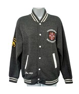 Cambridge University Gray White Trim Lion Letterman Bomber Sweatshirt sz XS - $525.46 MXN