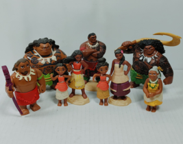 Disney Moana Action Figure Lot of 9 JAKKS Pacific Hasbro Chief Tui Maui Sina etc - £15.94 GBP