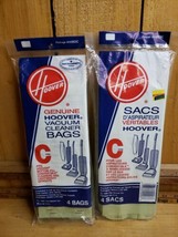 2 Hoover Type C Upright Vacuum Cleaner Bags 40100003C 4 PACK Genuine OEM NEW - £13.11 GBP