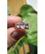 Electroformed  Copper Herkimer diamond ring - $46.51 CAD