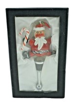 LSArts Whimsical Santa Claus Bottle Stopper Happy Santa Christmas New - £9.30 GBP