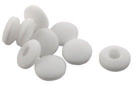 Replacement Earbud FOAM Cushion 4 PAIRS WHITE Covers earpad sponge 11/16&quot; Foams - £13.90 GBP