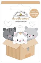 Doodlebug Doodle-Pops 3D Stickers-Kitty Litter DP7612 - $14.07