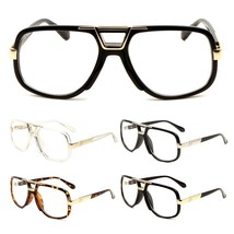 GAZELLE DEEJAY HIP HOP CLEAR LENS SUNGLASSES SQUARE OVERSIZED RUN DMC RE... - $12.30+