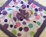 Carter&#39;s Purple BUTTERFLY Lovey Security Blanket Polka dots Circles Pink - £19.77 GBP