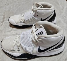 Nike Kyrie 6 White Black Basketball Shoes Sneakers BQ4630-100 Men&#39;s Sz 8.5 - $31.39