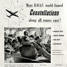 British Oversea Airway Constellation 1955 Advertisement Aviation Import UK DWII2 - £31.44 GBP