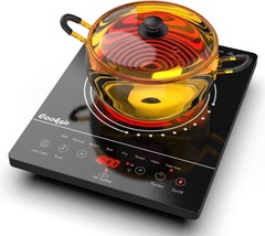 1800W Portable One Burner Electric Cooktop, Touch Control, Timer - $1,660.63 MXN