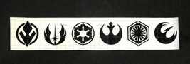 Star Wars Symbols Pack - UV Resistant Waterproof Vinyl Window Decal Stic... - £6.73 GBP