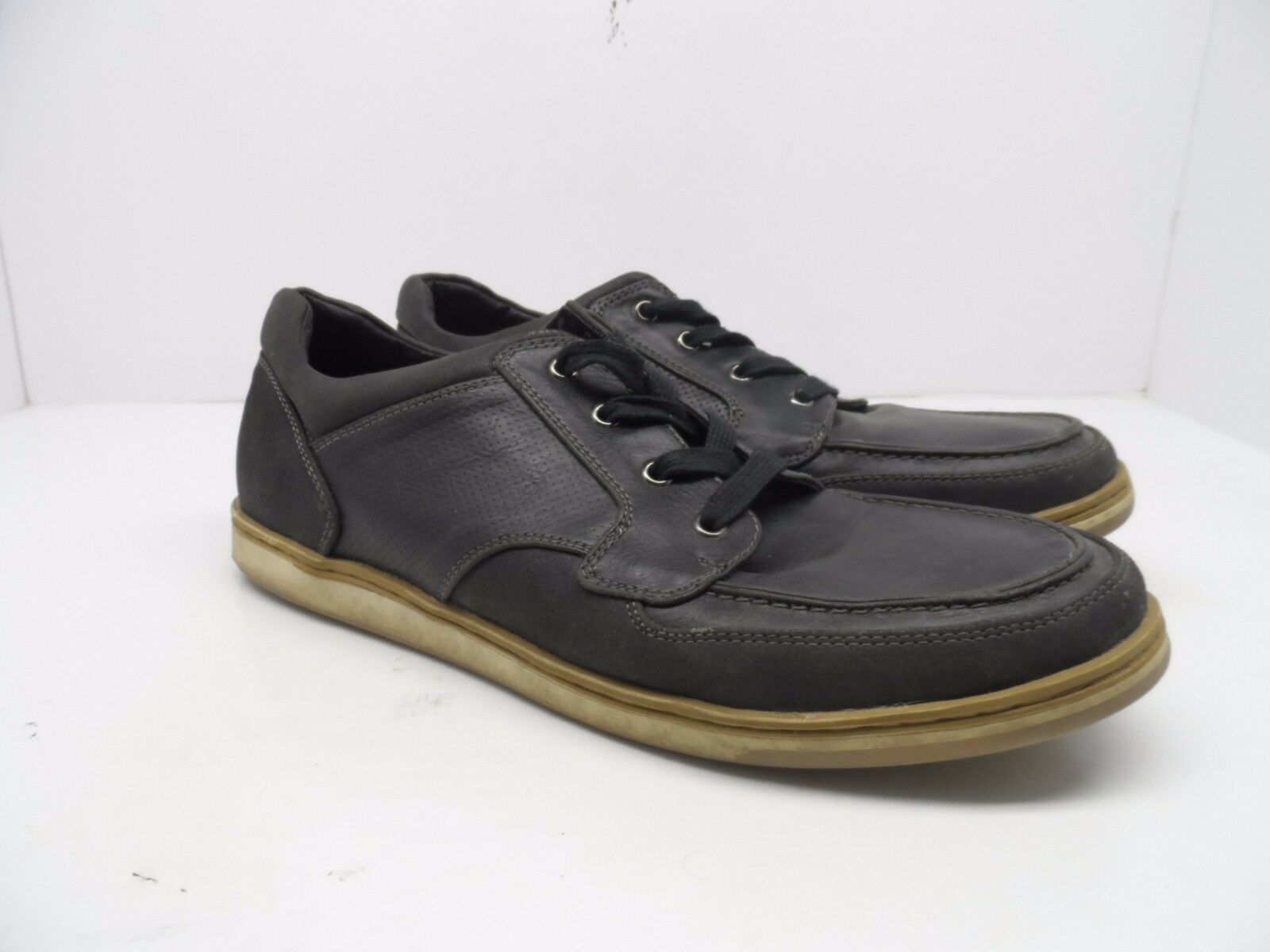 Denver Hayes Men&#39;s Casual Lace Up Shoe 5CPBDHSP6-C2306 Black Size 9M - $14.24