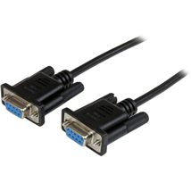StarTech.com 2m Black DB9 RS232 Serial Null Modem Cable F/F - DB9 Female... - $13.49