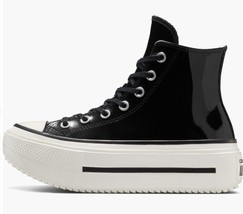 Converse Chuck Taylor Lift Double Stack Patent Leather Platform Black 8.5W/6.5M image 9